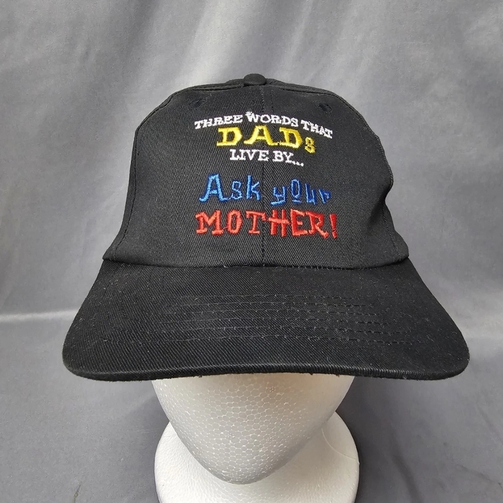 Three Words Dad Live By Ask Your Mother Adjustable Cotton Baseball Cap